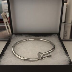 Silver Nail Bracelet bangle NEW